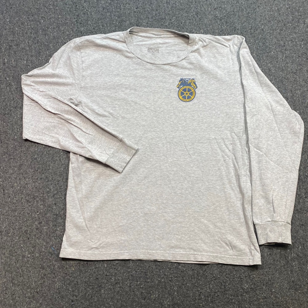 American Roots Teamsters Local 237 Sz XL Mens Gray Skater Workwear Union TShirt